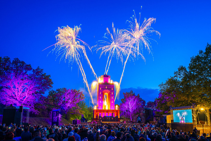Abschlussfeuerwerk der Spreew&auml;lder Sagennacht